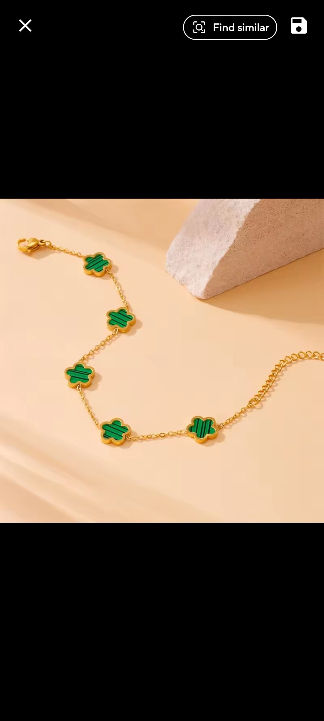 3 Piece  5 Leaf Clover Jewelry Set Earrings, Necklace and Bracelet