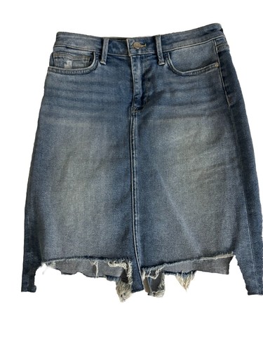 Sam Edelman The Riley Women's Skirt Lightly Destress Denim Size 29